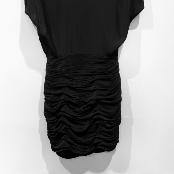 Ramy Brook Braided Shoulder Rushed Black Dress 0 - Picture 10 of 12
